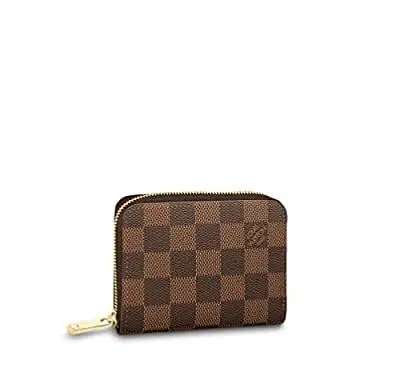 Monedero con cremallera Louis Vuitton Damier Ebene Canvas