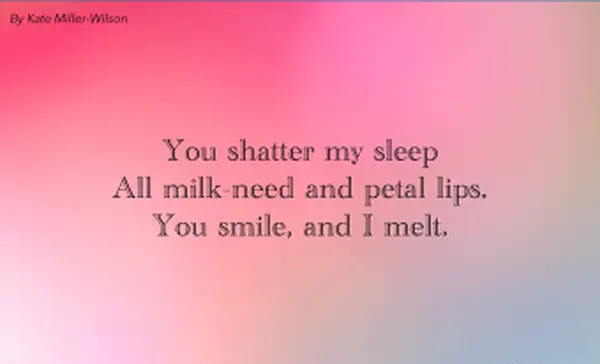 Amore Haiku dalla madre al bambino