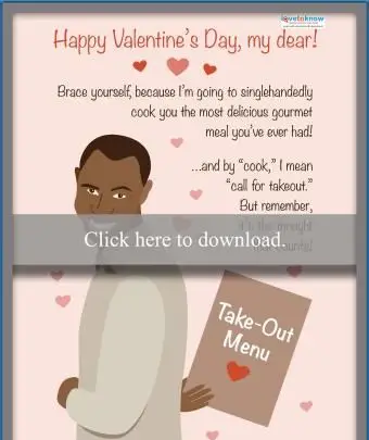 Biglietto di San Valentino divertente da lui