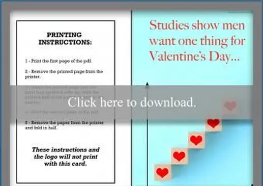 Biglietto del sesso di San Valentino per lui