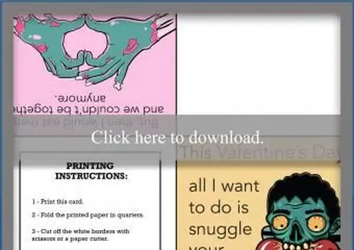 Biglietto di San Valentino zombie