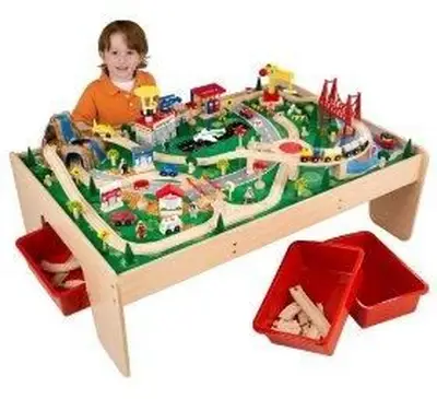Conjunto e mesa do trem KidKraft Waterfall Mountain