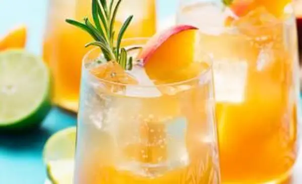 맛이 나는 쉬운 복숭아 보드카 음료