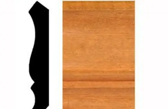 Moldura de corona de cerezo teñido