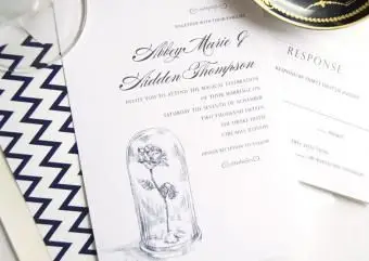 Märchenhochzeit, Die Schöne und das Biest Hochzeitseinladungspaket