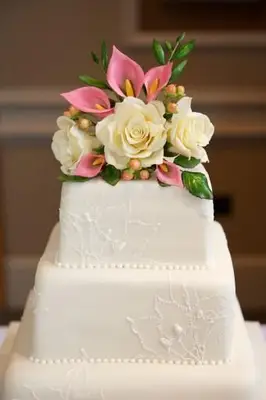 quadratische Torten für eine Hochzeit