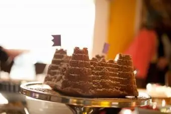 Gâteau de château de sable détaillé