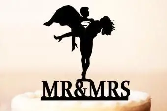 Mr & Mrs Superman wedding topper