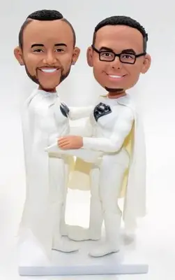 Topper per torta nuziale gay Superman