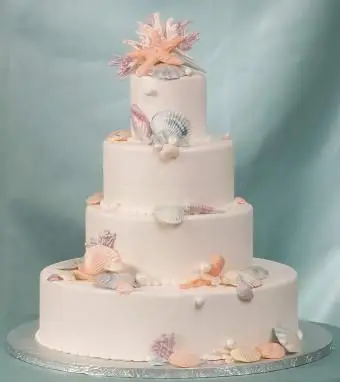 bolo de casamento de casca pastel
