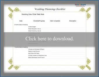 Fare clic per stampare l'elenco di controllo della pianificazione.