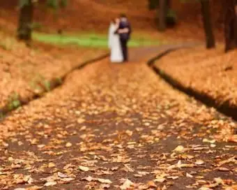 秋の結婚式の装飾