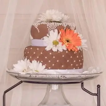 Gâteau de mariage d'automne