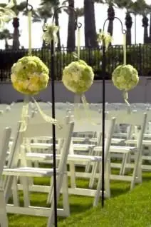 Decorações de corredor de casamento