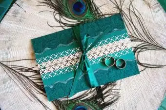 ピーコックウェディングブーケ