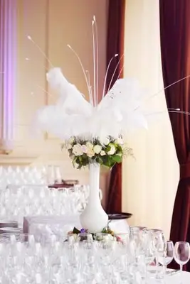 結婚式のテーブルの花