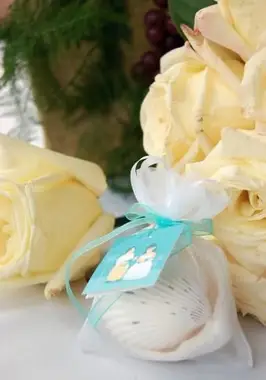 Grazie tag sulla bomboniera