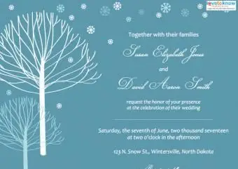 Invitaciones De Boda De Invierno