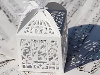 Caja del favor de la boda de la jaula del pájaro