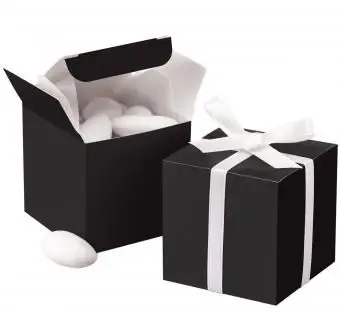 Cajas para regalos de boda Wilton Black Square