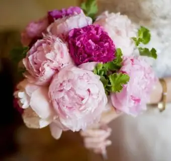 Buquê de flores de peônia