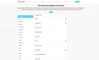 Capture d'écran du site theknot