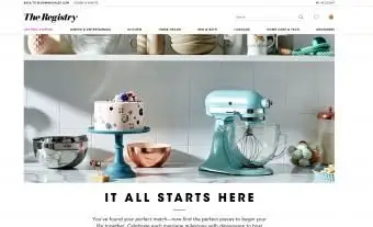 Capture d'écran de la liste de mariage bloomingdales