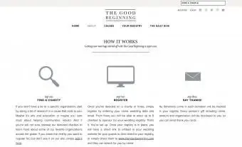 Capture d'écran du site Web du bon départ