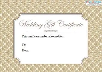 תעודות מתנה לחתונה להדפסה