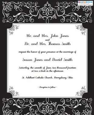 Kostenlose formelle Hochzeitseinladung zum Ausdrucken