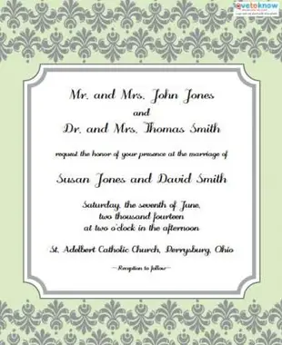 Kostenlose formelle Hochzeitseinladung zum Ausdrucken