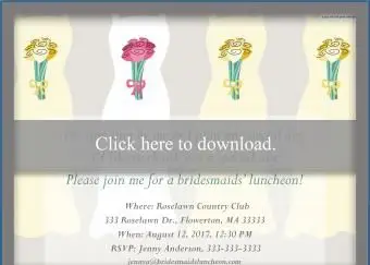 ブライドメイド昼食会の招待状