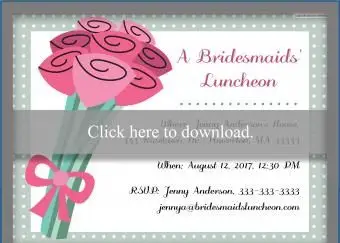 クリックして、花束の招待状をカスタマイズして印刷します。