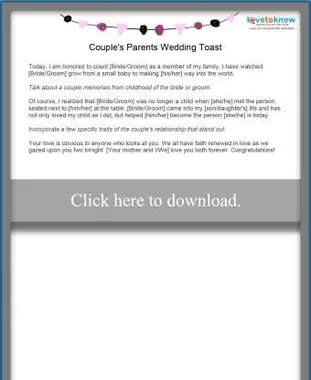 両親からの乾杯