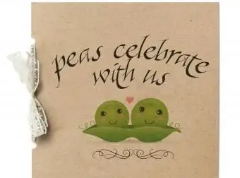 ポッドの結婚式のテーマの2つのエンドウ豆