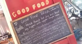 Menu food truck