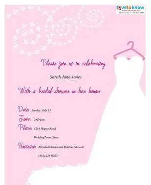 ניסוח להזמנות מקלחת כלה