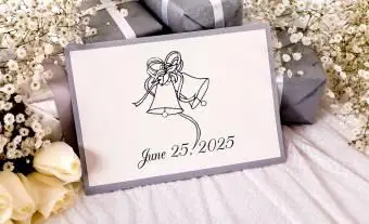 Matrimonio in bianco e nero clipart