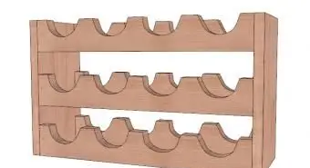 plan stojaka na wino na stole