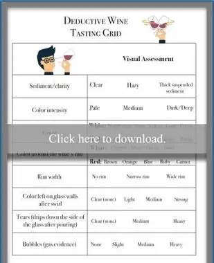 演繹的なワインテイスティンググリッド