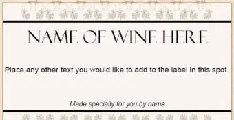 Rótulo Decorativo De Vinho