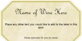 Rótulo de vinho simples