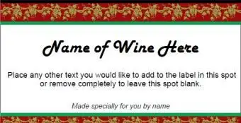 Rótulo de vinho festivo