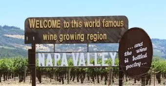 Bem-vindo ao sinal de Napa Valley