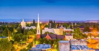 Vue sur les toits de Salem, Oregon