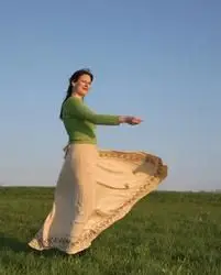 Gonna lunga color cachi