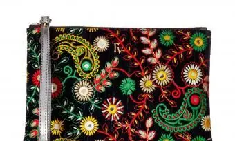 Grand bracelet zippé à broderie florale Frances Valentine™