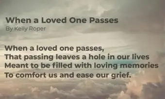 Quando um ente querido passa no poema obituário