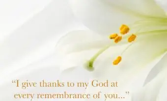 Poemat pogrzebowy dla mamy - Filipian 1:3