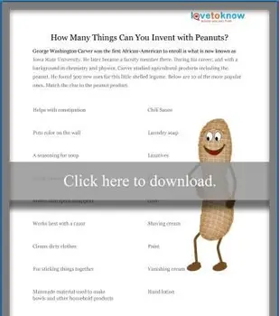 Rzeczy zrobione z orzeszków ziemnych pasujące do aktywności